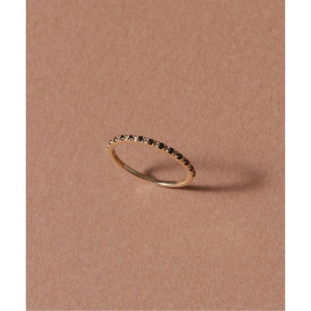 リラバイスピック＆スパン（Lilas by Spick and Span）/ブラックダイヤハーフエタニティーピンキーリング K10