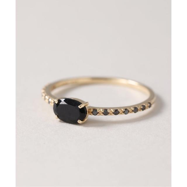 Lilas リラ スライスオニキスダイヤリング K10 11号