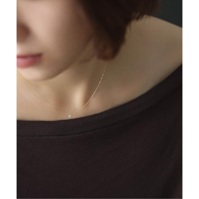リラバイスピック＆スパン（Lilas by Spick and Span）/ホールダイヤ1pサイドチェーンネックレス K18
