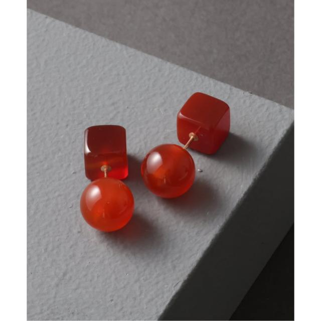 リラバイスピック＆スパン（Lilas by Spick and Span）/ラウンド*キューブカラーストーンピアス K10（両耳）_4
