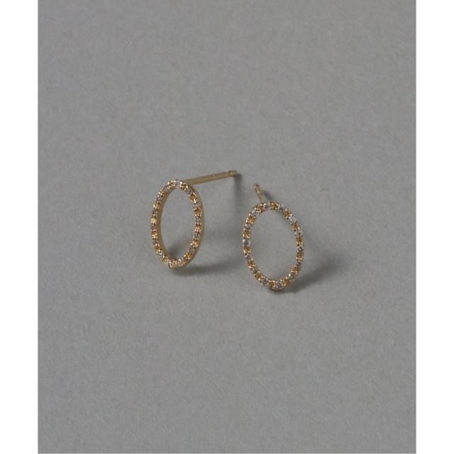 リラバイスピック＆スパン（Lilas by Spick and Span）/オーバルダイヤ Spick & Span Lilas ラインダイヤピアス K10 両耳