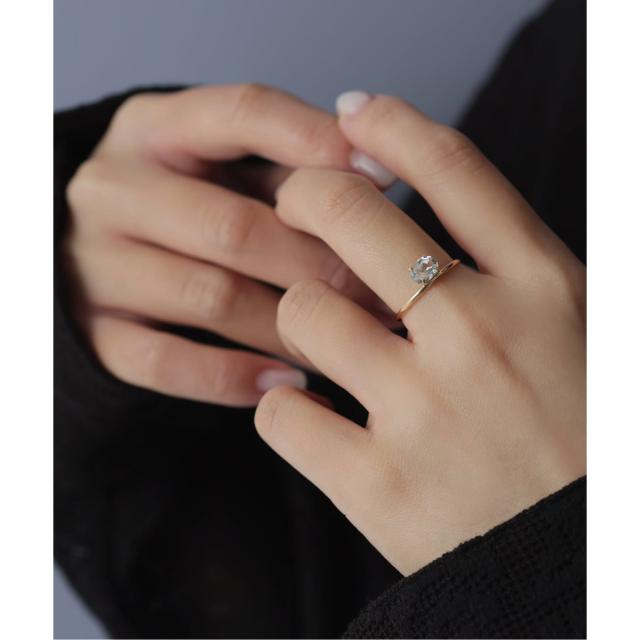 リラバイスピック＆スパン（Lilas by Spick and Span）/ホワイトトパーズオーバルリング K10_1