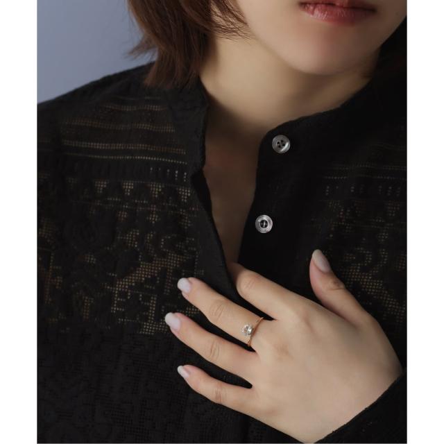 リラバイスピック＆スパン（Lilas by Spick and Span）/ホワイトトパーズオーバルリング K10_2