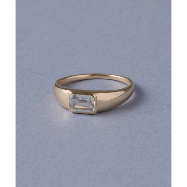 リラバイスピック＆スパン（Lilas by Spick and Span）/ホワイトトパーズバゲットワイドリング K10_3