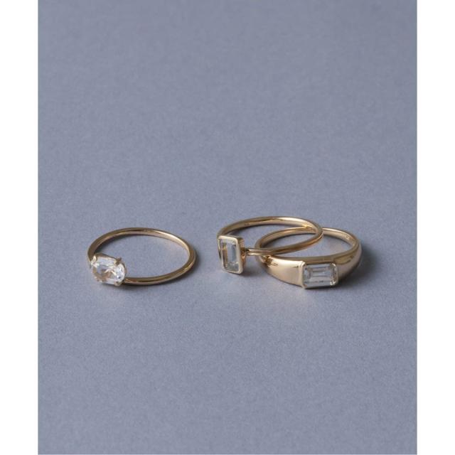 リラバイスピック＆スパン（Lilas by Spick and Span）/ホワイトトパーズバゲットワイドリング K10_4
