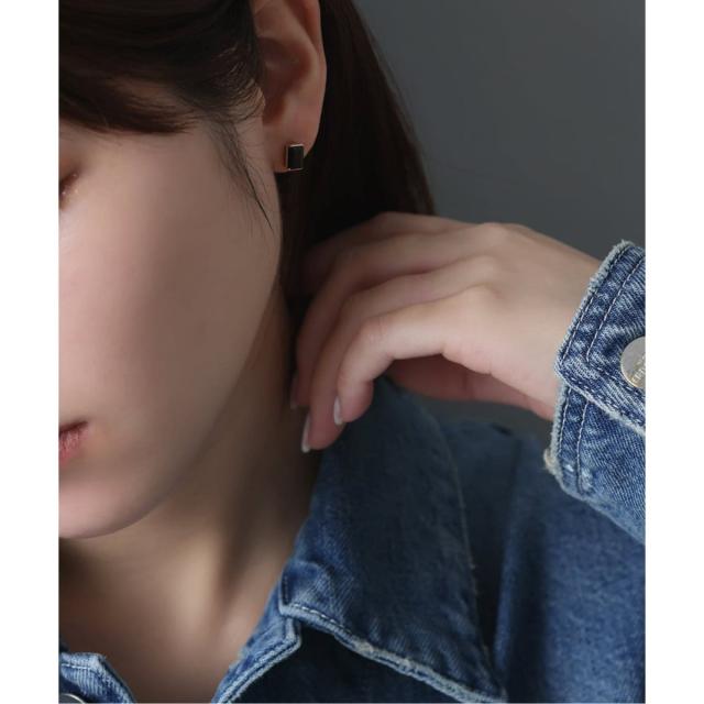リラバイスピック＆スパン（Lilas by Spick and Span）/オクタゴンオニキスピアス K10（両耳）_1