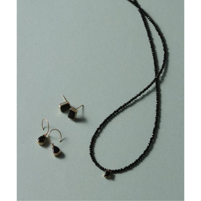 リラバイスピック＆スパン（Lilas by Spick and Span）/ペアシェイプオニキスフープピアス K10（両耳）_5