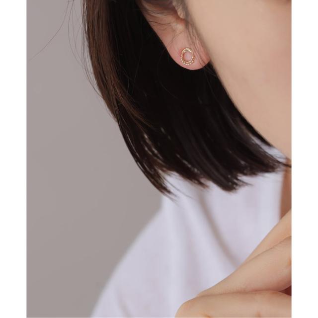 リラバイスピック＆スパン（Lilas by Spick and Span）/ダブルサークルツイストピアス K18（両耳）