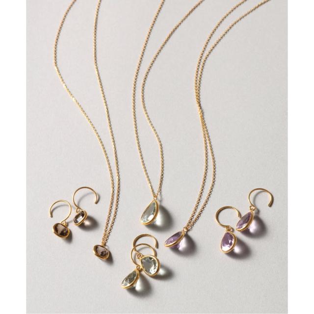 リラバイスピック＆渡り間（Lilas by Spick and Span）/《WEB押さえる》【SAMH by LILAS】スモーキークォーツピアス SVK18GP（両耳）