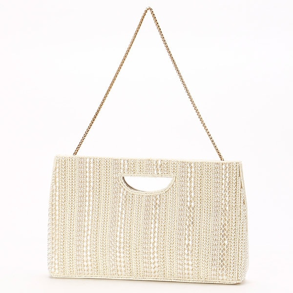 エー・アール　アザレアローズ（A・R Azalea Rose）/ストライプパールクラッチバッグ（結婚式/ニ次会/謝恩会/パーティー）