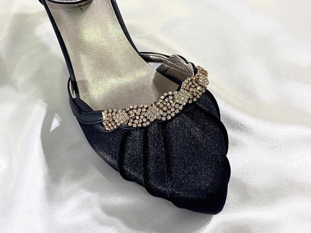 エー・アール アザレアローズ/ラインストーンパンプス（結婚式/ニ次会