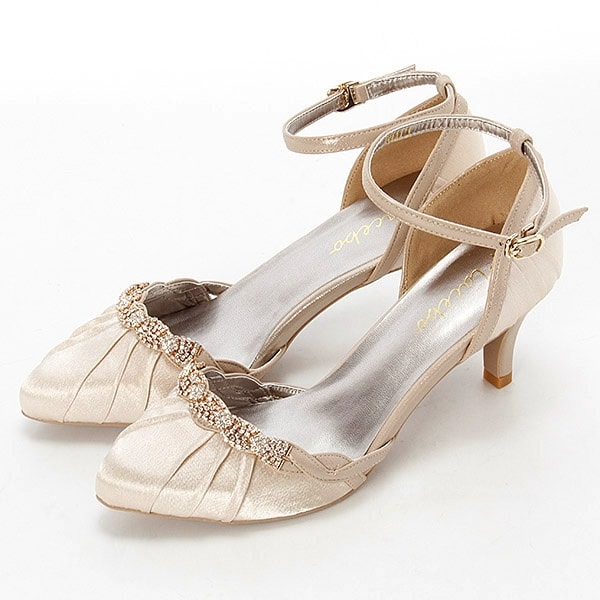 エー・アール アザレアローズ/ラインストーンパンプス（結婚式/ニ次会/謝恩会/パーティー）