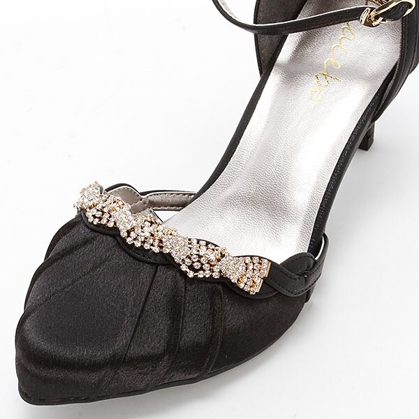 エー・アール アザレアローズ/ラインストーンパンプス（結婚式/ニ次会