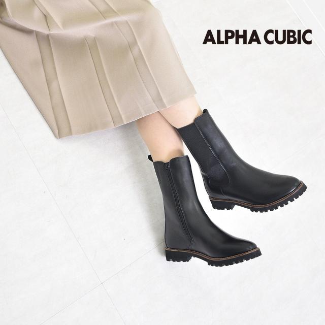 アルファ キュービック（ALPHA CUBIC）/【本革】〔撥水〕サイドゴアショートブーツ_3