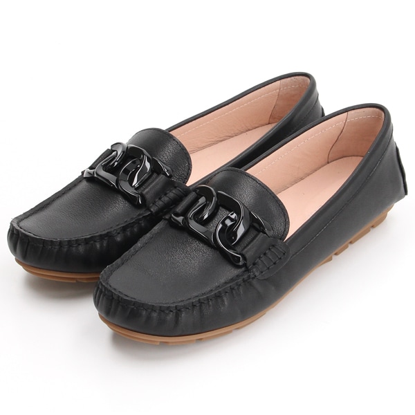 グリッターセレクト（GLITTER SELECT）/【本革】GRACE AVENUE チェーンバックル モカシンシューズ