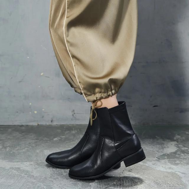 アルファ キュービック（ALPHA CUBIC）/【25秋冬新作】【本革】ソフトレザー バック切り替え ショートブーツ