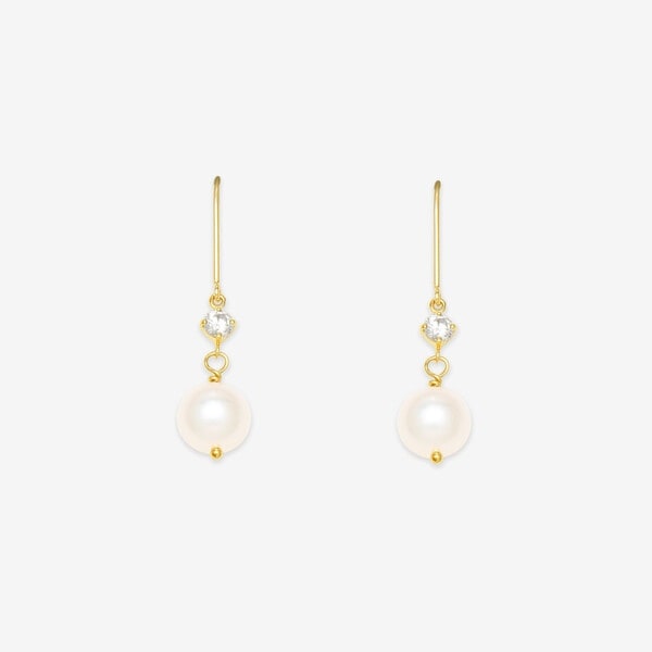 エステール（ESTELLE）/6月誕生石 K10 イエローゴールド あこや真珠 ピアス