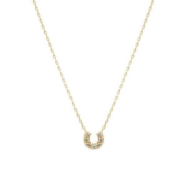 エステール（ESTELLE）/K10 イエローゴールド ダイヤモンド 馬蹄 ネックレスの通販は