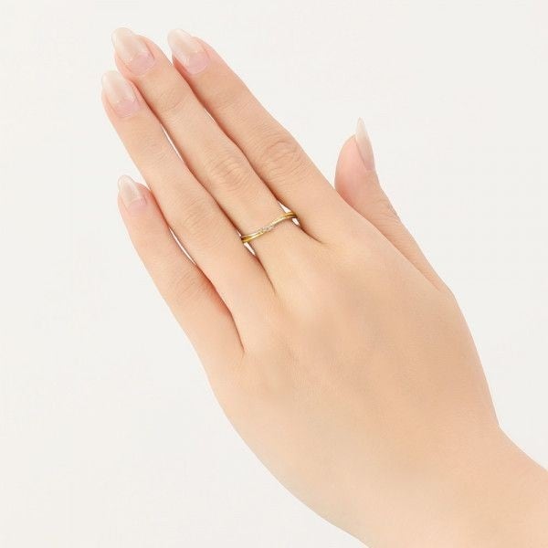 エステール（ESTELLE）/K10 イエローゴールド/ホワイトゴールド ダイヤモンド リング（指輪）の通販は