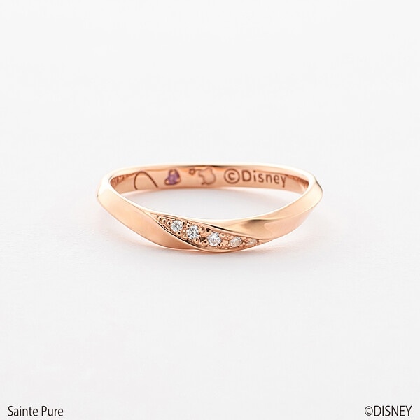 エステール（ESTELLE）/【ディズニー】SMACK 9月誕生石 シルバー サファイア ペアリング（レディース）