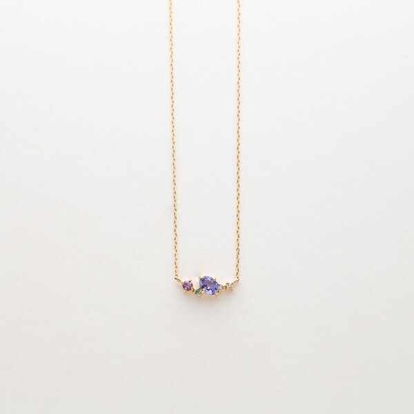 エステール（ESTELLE）/12月誕生石 K10 イエローゴールド タンザナイト ネックレスの通販は