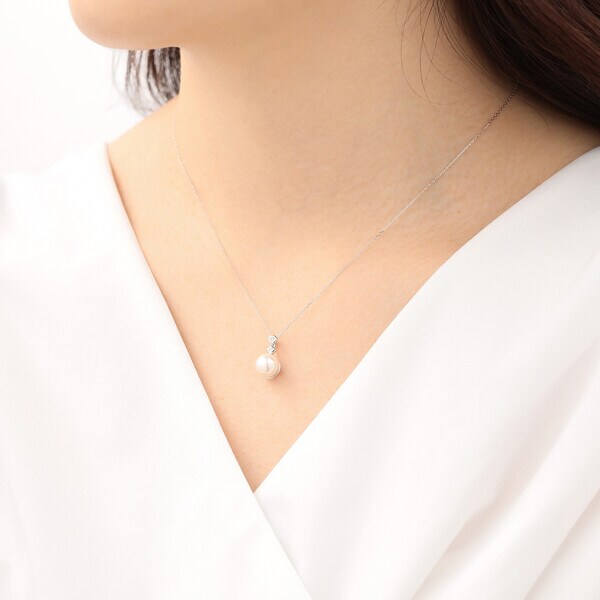 エステール（ESTELLE）/6月誕生石 K10 ホワイトゴールド あこや真珠