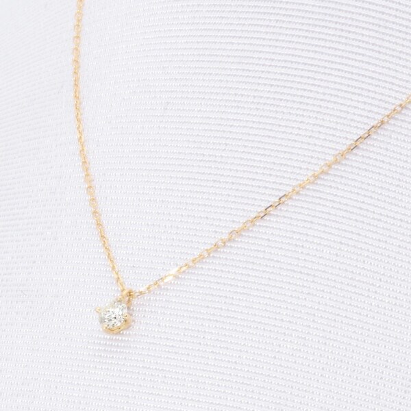 エステール（ESTELLE）/K18 イエローゴールド ダイヤモンド ネックレス（0．1ct）_2