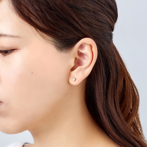 ESTELLE k18 ハート ピアス ESTELLE ピアス K18 イエローゴールド ハート ESTELLE
