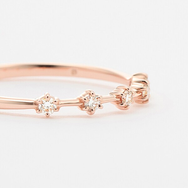 エステール（ESTELLE）/K10 ピンクゴールド ダイヤモンド リング（指輪