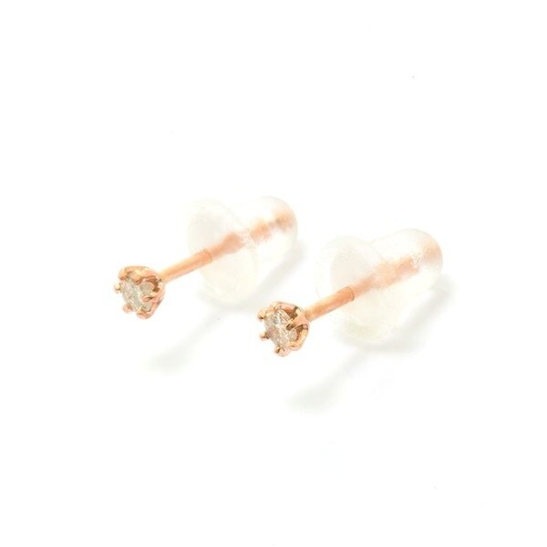 エステール（ESTELLE）/【WEB限定】【Best Price】K10 ピンクゴールド ダイヤモンド ピアス（0．06ct）_1