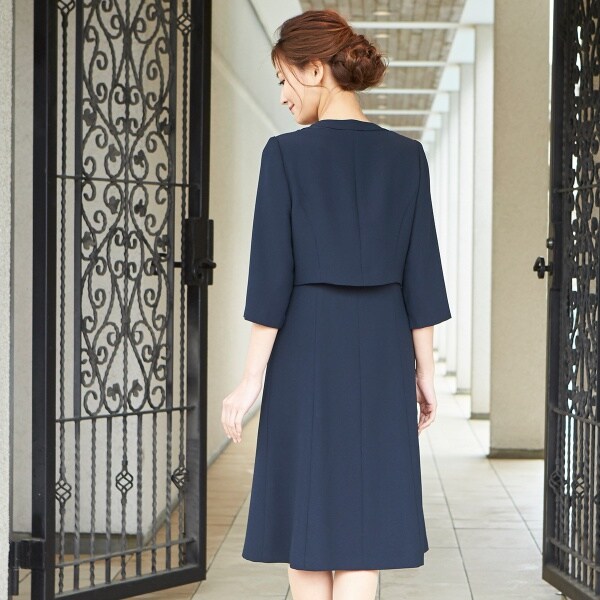 ソリテール（SORITEAL．）/【お受験ワンピース】ボレロ風ノーカラー前