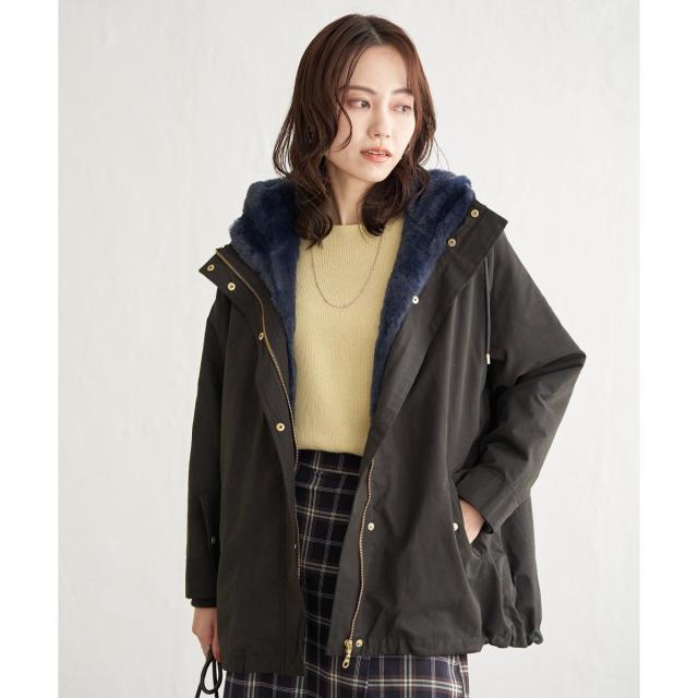 イッカ（ikka）/ボアライナー2WAYミドルマウンテンパーカー