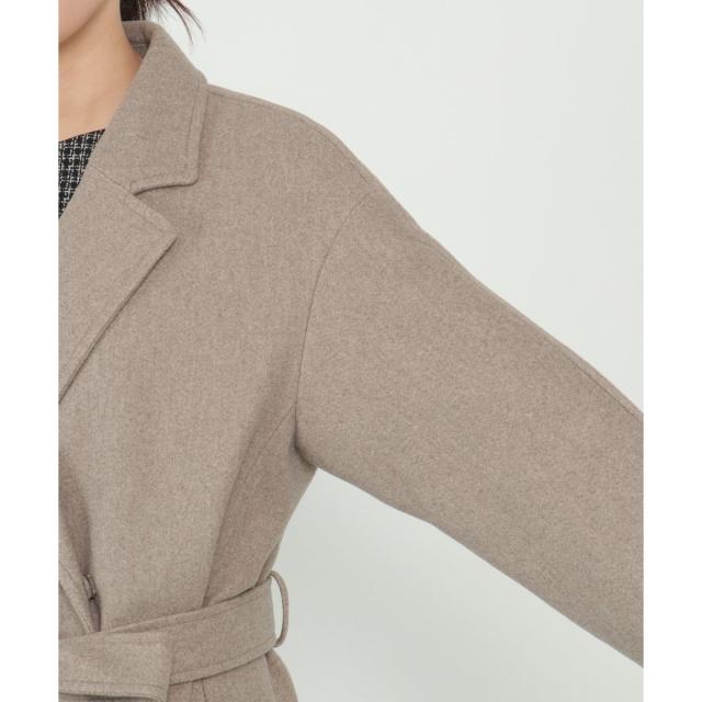 イッカ（ikka）/ウールライクサッシュ付きテーラーコートの通販はau