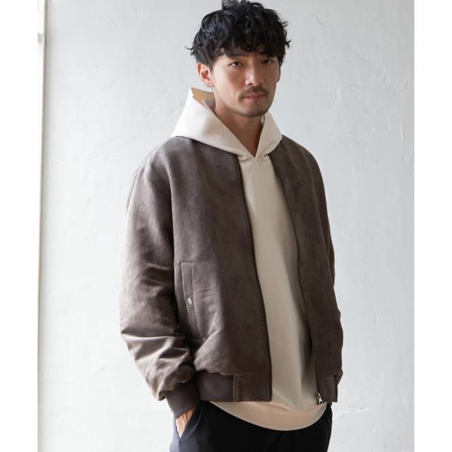 イッカ（ikka）/フェイクレザーブルゾン