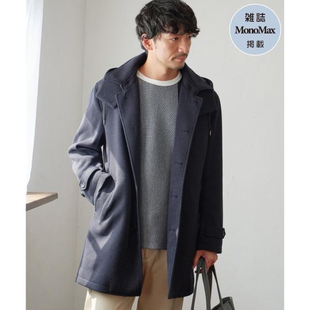 イッカ（ikka）/【雑誌MonoMax12月号掲載】ウールライクニットステンカラーコート