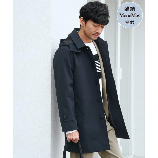 イッカ（ikka）/【雑誌MonoMax4月号掲載】撥水ピケフードステンカラーコート
