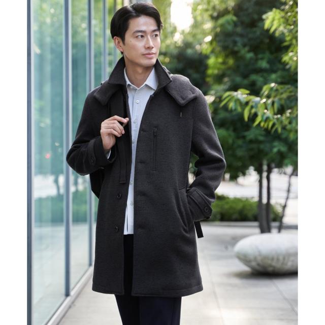 イッカ（ikka）/【芸能人着用】ウールライクニットステンカラーコート