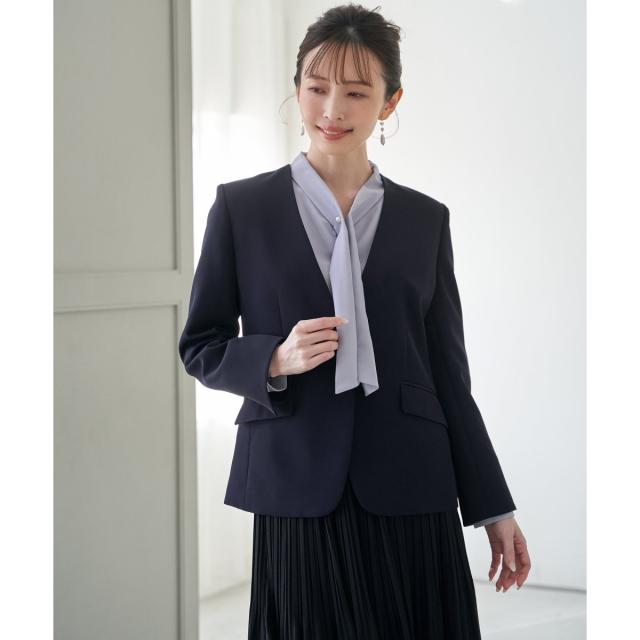 イッカ（ikka）/【洗濯機で洗える／セットアップ対応】ウォッシャブルVネックジャケット