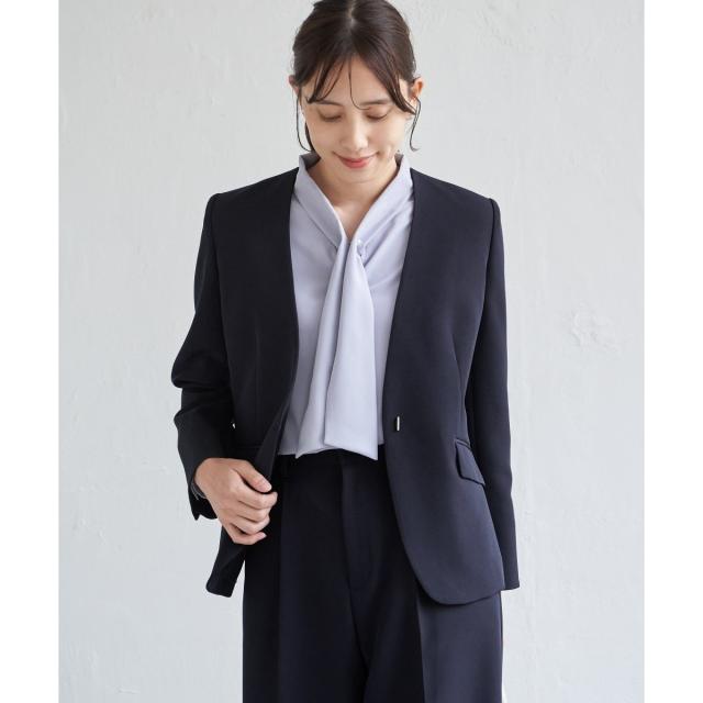 イッカ（ikka）/【洗濯機で洗える／セットアップ対応】ウォッシャブルVネックジャケット