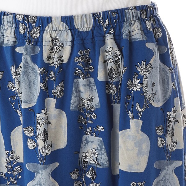 スーパーハッカフィーユ（super hakka feuille）/[15〜19号]ミニ裏毛フラワーベースプリントギャザースカート スーパーハッカフィーユ（super hakka feuille）/[15〜19号]ミニ裏毛