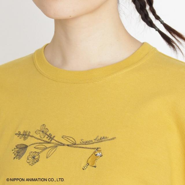 スーパーハッカフィーユ（super hakka feuille）/[15〜19号]SUPER HAKKA×世界名作劇場 あらいぐまラスカルとフラワー刺繍Tシャツ スーパーハッカフィーユ（super hakka feuille）/[15〜19号]SUPER