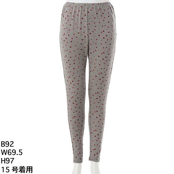 スーパーハッカフィーユ（super hakka feuille）/[15〜19号]マシュマロタッチベア天竺ランダムドットプリントレギンス