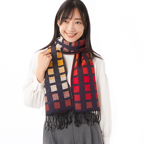 カシュネ（cache nez）/カシュネ cache nez / ブロックグラデーションマフラーの通販は 5,544円