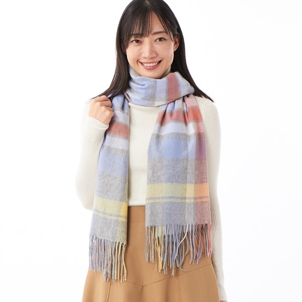 カシュネ（cache nez）/カシュネ cache nez / カシミヤ紡毛チェックストール