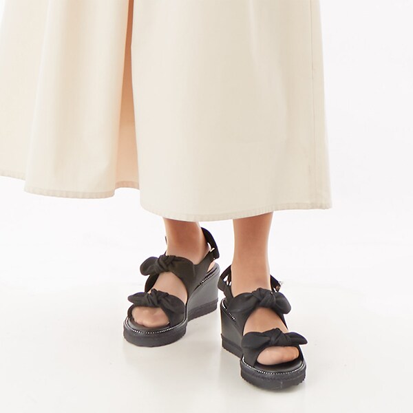 ジル スチュアート（JILL STUART）/ダブルリボンウェッジサンダル_15