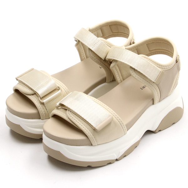 ジル スチュアート（JILL STUART）/ベルクロストラップ厚底サンダル