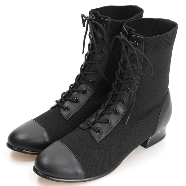 ジル スチュアート（JILL STUART）/ニットレースアップショートブーツ