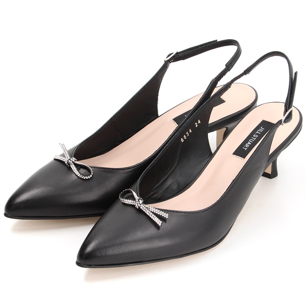 ジル スチュアート（JILL STUART）/リボンモチーフポインテッドトゥバックストラップパンプス