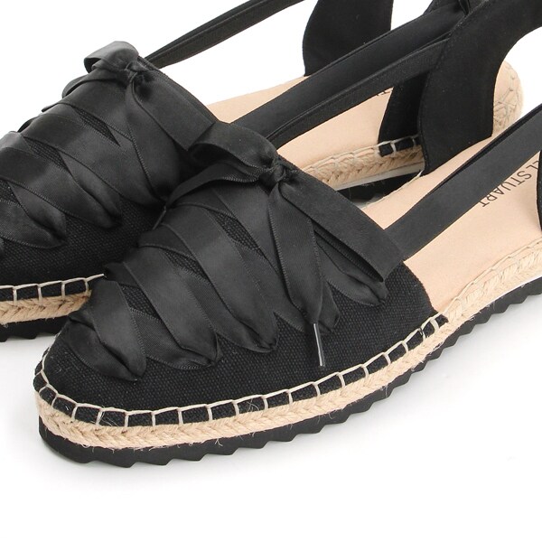内鰓 スチュアート（JILL STUART）/グログランリボンバックストラップエスパドリーユ
