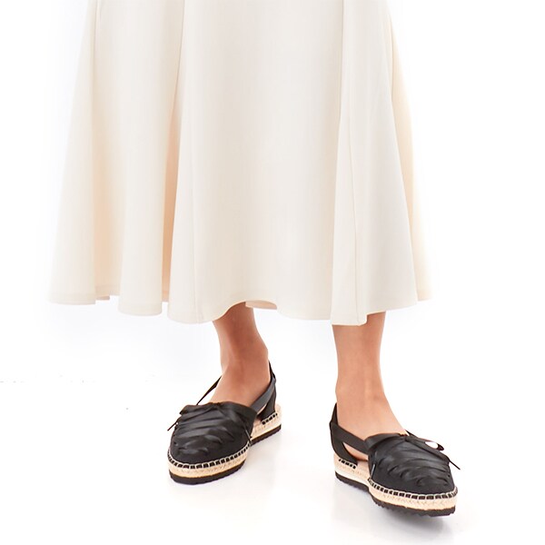 内鰓 スチュアート（JILL STUART）/グログランリボンバックストラップエスパドリーユ